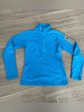 Eddie Bauer First Ascent Blue Polartec Fleece Quarter Zip Pullover Women’s XS